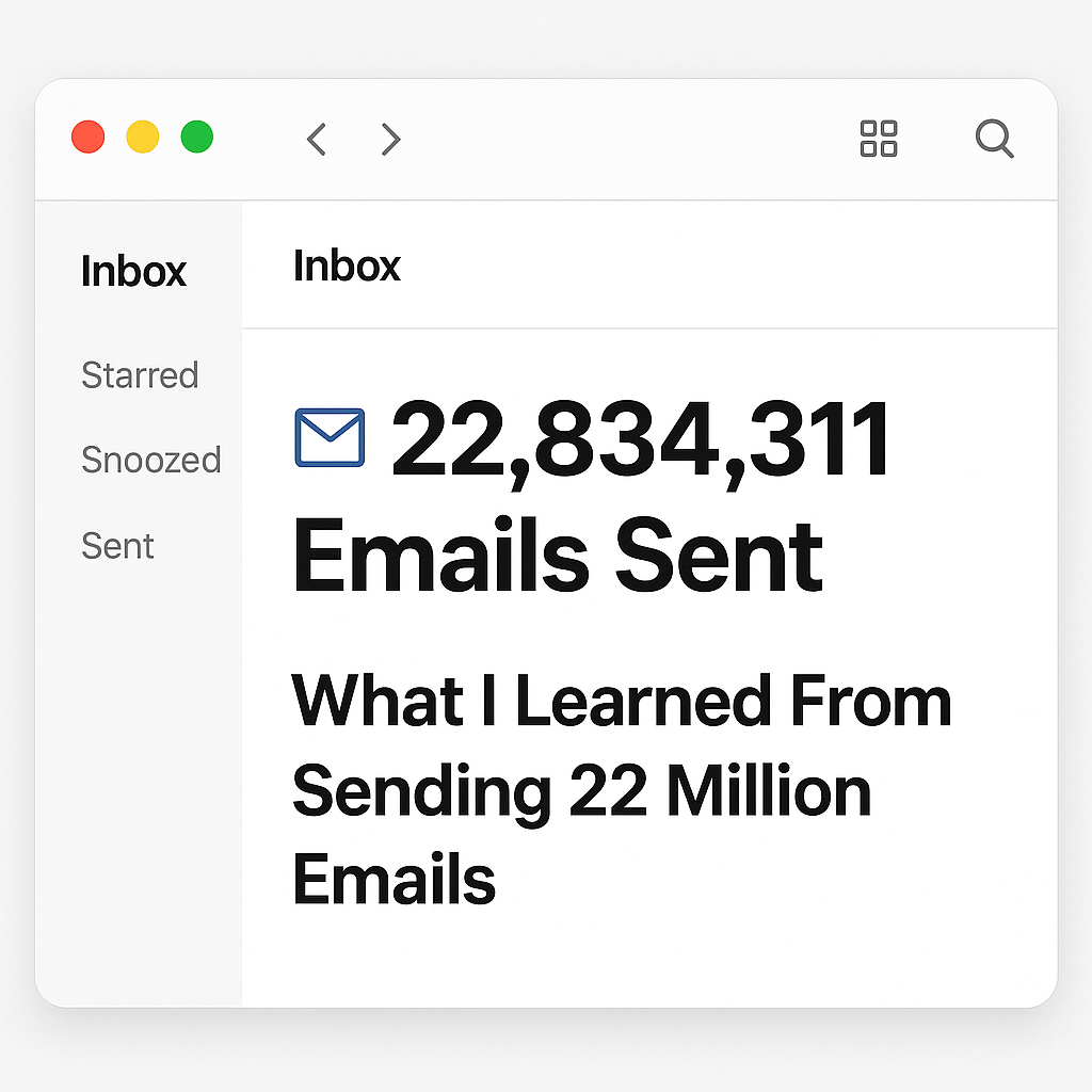 17 Lesson From Sending 22,834,311 Emails and Making $1.35M in Sales
